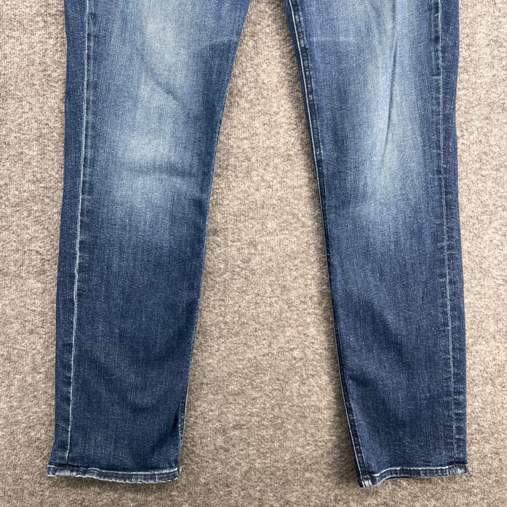 Mother The Mid Rise Dazzler Ankle Jeans On The Edge Blue Straight Leg Size 29 - Picture 4 of 16
